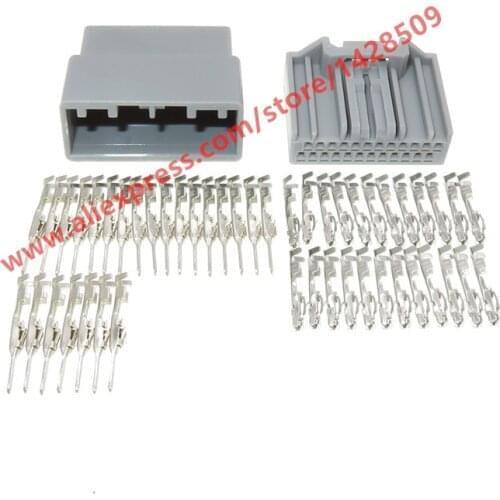 20 Sets 24 Pin Automotive Car CD Player Plug Power Speaker Wire Socket Auto Plug For Honda CRV Civic