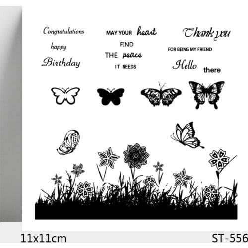 AZSG Various Beautiful Butterflies Clear Stamps For DIY Scrapbooking/Card Making/Album Decorative Silicone Stamp Crafts