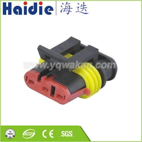 Free shipping 5sets 3pin Auto Electri waterproof wireharness Oil water separator connector plug harness connector 282087-1