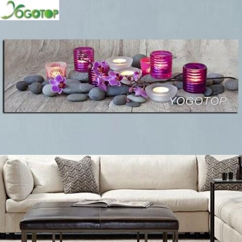 Large Diy diamond painting Orchid Flower Zen Spa Stone Still Life Diamond Embroidery,5d cross stitch mosaic Rhinestones YY1716