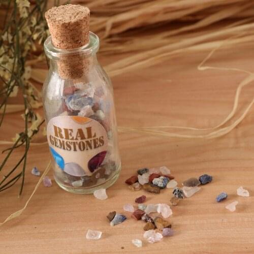 A Bottle of Mineral Gemstone Collection Home Decor Gift Silicon Carbide