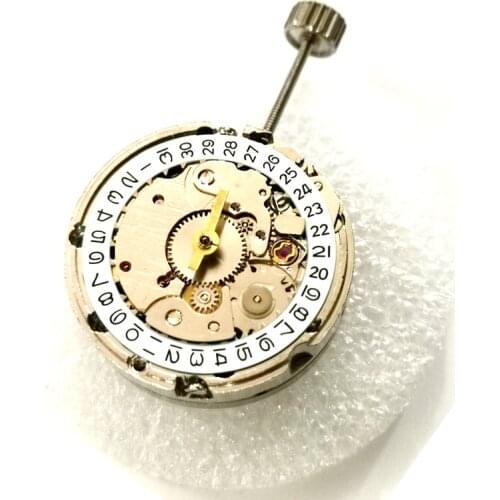 3 Hands ST6 Movement Automatic Mechanical Watch Replacement Parts White/Yellow Calendar For Seagull ST6 Women Wristwatch Repair