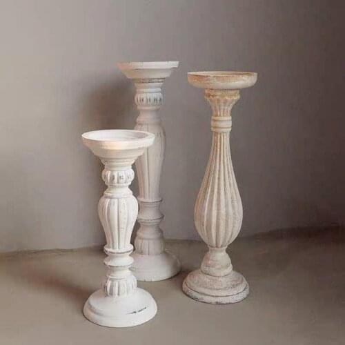 Wood Glass Candle Holder for Home Decoration Decorative Candle Holders Wedding Decorations Romantic Ornament Candlestick Holder