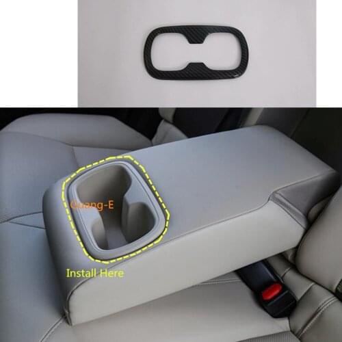 For Toyota Corolla Altis 2019 2020 2021 Styling Cover Detector Trims Carbon Fiber Center Console Cup Holder Gear Box Frame 1pcs
