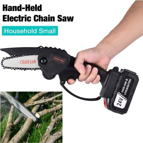 4000 MAh Mini Electric Chain Saw Wood Cutting Lithium Battery Pruning Chainsaw Garden Tool Rechargeable Woodworking Tool