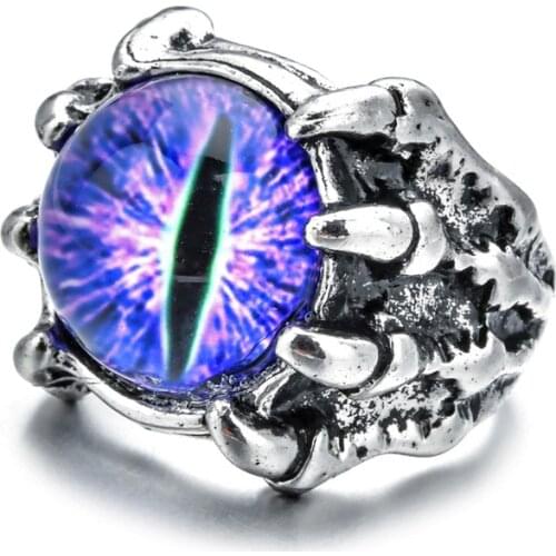Evil Eye Rings For Men Women Personality Male Punk 4 Colors Ring Jewelry Mens Bar Night Club Accessories Valentines Day Gifts