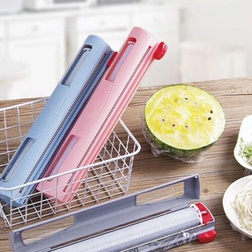 Kitchen Appliances Food Cling Film Cutting Box Dispenser Resuable Preservative Film Cutter Kitchen Storage Accessories Home