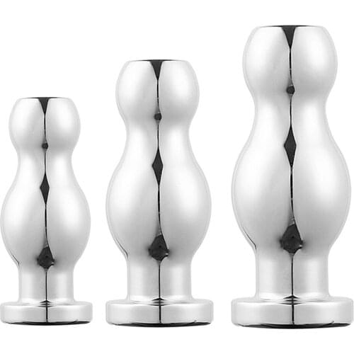 Metal Hollow Anal Plug For Women Men Anus Prostate Massager Butt Plug Anus Dilator Douche Enema Anal Plug Erotic Anal Sex Toys