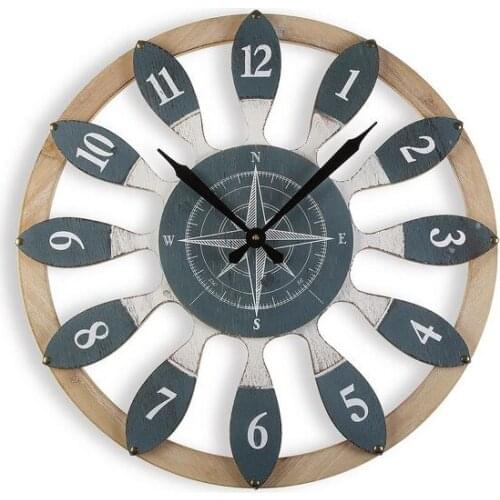 Wall Clock MDF Wood (60 x 4,5 x 60 cm)