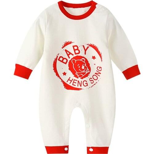 New Arrival Spring Autumn Baby Clothing Unisex Boys Girls One Piece Jumpsuit Long Sleeve Printed Climbing Suits Cotton Romper