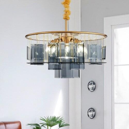 New Modern Round Gold Luxury Crystal Chandelier Lighting For Living Room Bedroom LED Lamps Home Lighting Indoor Light Fixtures