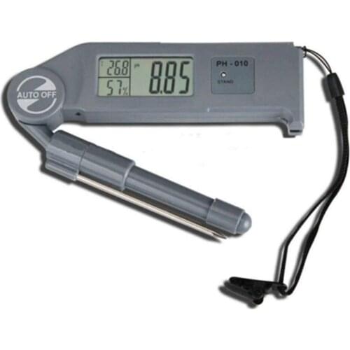 Protable pH Meter PH-010 LCD Digital pH TEMP Meter Aquarium Water Quality Acidity Folding Tester Measurement Testing Tools