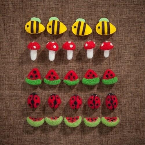 Handmade Wool Felt Cartoon Animal Newborn Boy Girl Photography Props Baby Photo Shoot Felt Stuff Accessories fotografia Props