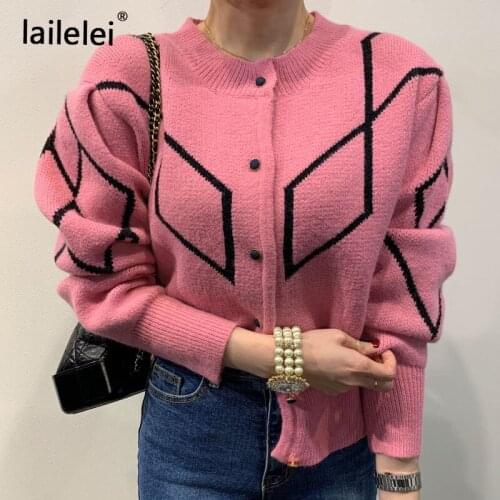 Puff Sleeve Chunky Knit Cardigan Tricot Feminino Harajuku Sweater Korean Style Women Chic Jersey Mujer Invierno Blusa Termica