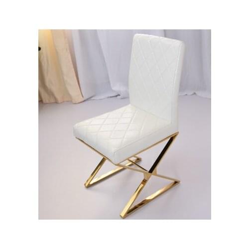 Gold-plated stainless steel chair. Restaurant paper art C90 chair