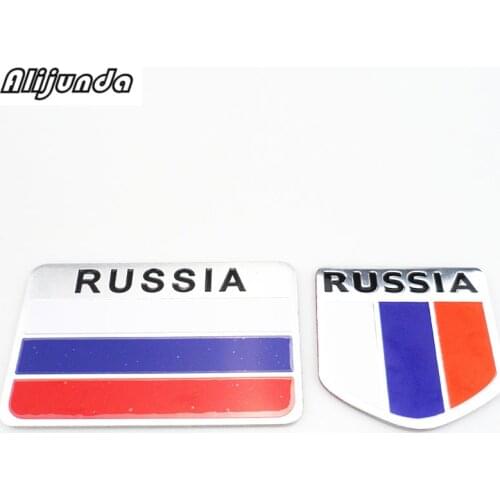 High quality Russia car sticker 3d flag logo, Label sticker accessories for Volvo S40 S60 S80 XC60 XC90 V40 V60 C30 XC70 V70