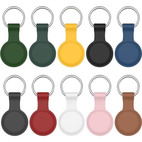 Protective Cover For AirTag Case Compatible with Apple AirTags Tracker Buckle Location Tracker Silicone Protector Bumper Case