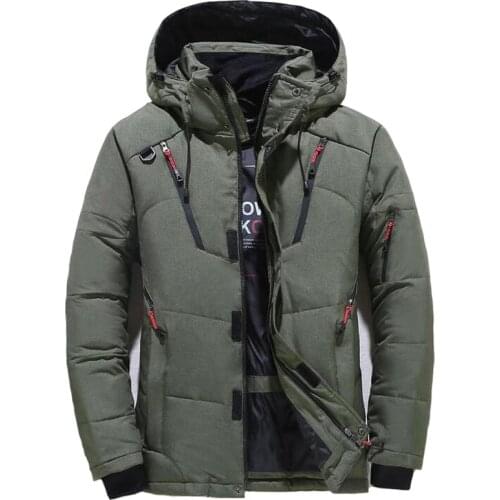 Winter Down Jacket Men Thick Thermal Coats Hooded Warm Parkas High Quality White Duck Down Jackets Fashion Casual Outwear 4XL
