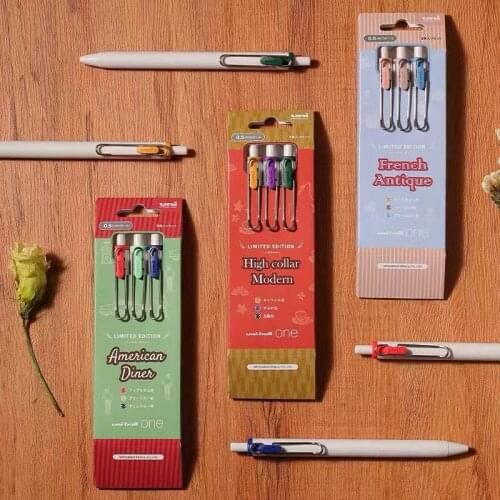 1 Set Japan New Uni-ball One Gel Ink Ballpoint Pen UMN-S-38 Limited Edition 4 Colors Set Fruit Tea Color Student Office