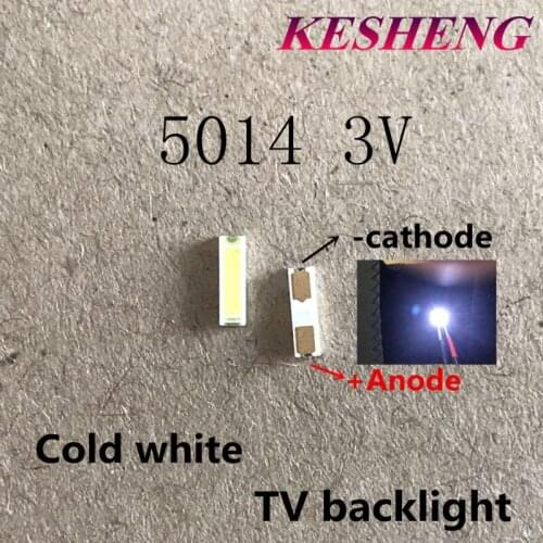 100PCS 5014 4014 LED Backlight 0.5-1W 3V 4014 5014 Cool white LCD Backlight for TV Application 80-90lm NEW AND ORIGINALRH-PX03
