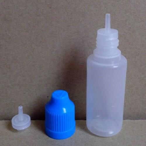 1000pcs PE Plastic Needle Bottle 15ml Liquid Dropper Bottles with Childproof Cap for E Liquid Empty Soft PE Bottle
