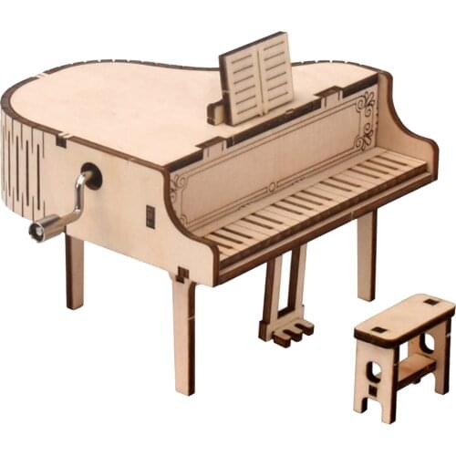 DIY 3D Puzzles Assembly Construction Piano Building Music Box Toy Gift