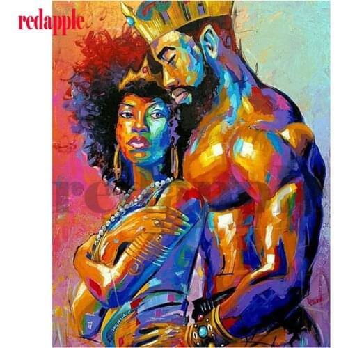 5D Diy Diamond Painting African Couples 3d picture 5D dimaond mosaic Cross Stitch Full Square Diamond Embroidery bead Home Decor