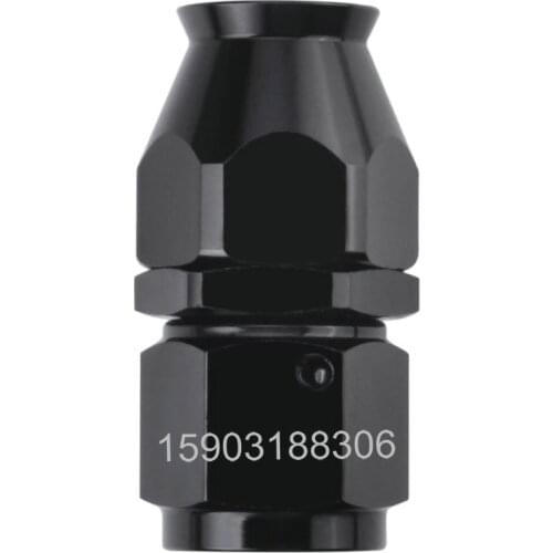 AN8 0degree high performance Reusable aluminum AN fittings AN adapter threaded hose ends assembly to PTFE hose connected