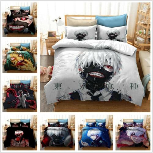 Anime Tokyo Ghoul Home Textile Pillow Case 3D Bed Linen Duvet Covers Comforter Bedding Sets Bed Set Home Decor Bedding