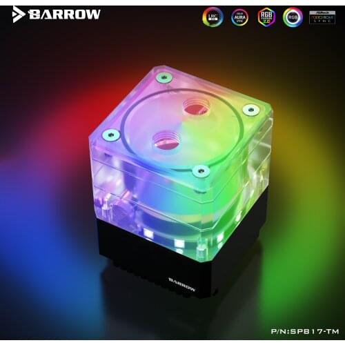 Barrow computer water-cooled PWM speed control type mini pump box integrated RGB 17W water pump ITX chassis SPB17-TM