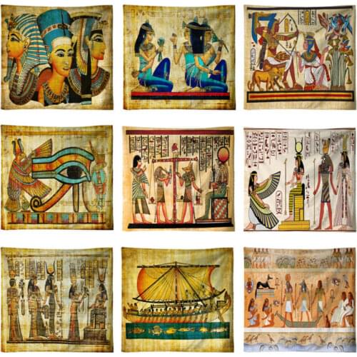 Ancient Egyptian Pharaoh Tapestry Famous Paiting Wall Hanging Pyramid Yoga Mat Beach Towel Egyptian Blanket Party Decorative