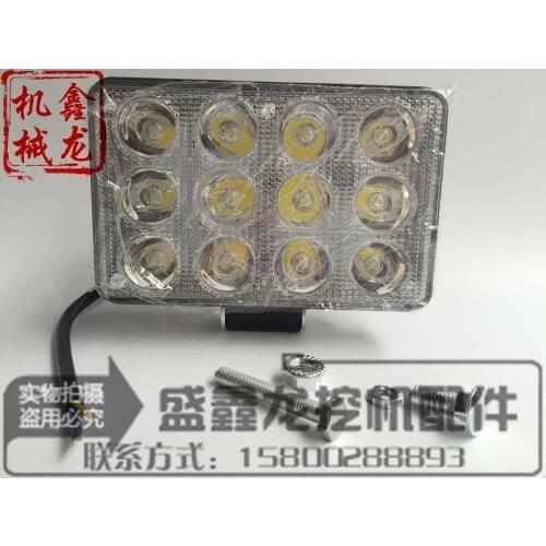 Excavator 5 inch 12 bead LED headlamps Kobelco Sumitomo modern lamp arm cab ceiling lamp box