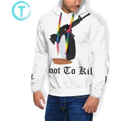 Pingu Hoodie Noot To Kill Hoodies Outdoor Autumn Pullover Hoodie Black Large Polyester Men Stylish Hoodies