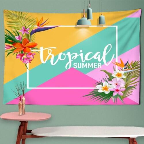 INS Colorful Tapestry Psychedelic Pixel Flower Tarot Wall Hanging Scenery Wall Cloth Mandala Tapestry