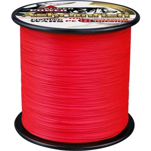 Fishing line braided 500M 1000M color never faded red 8 Strand 6-300LBS 0.1-1.0mm super pe carp fishing cord thread string green