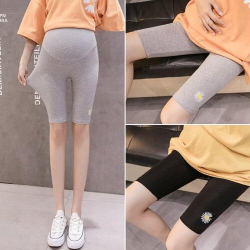 Summer Thin Cotton Maternity Short Legging Pants Adjustable Belly Pencil Pants Clothes for Pregnant Women Pregnancy Shorts Pants