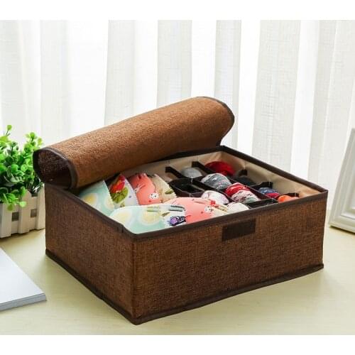 Washable Storage Boxes for Underwear Socks Bra, Closet Drawer Divider Tidy Finishing Boxes Wardrobe Organizer Home Accessory
