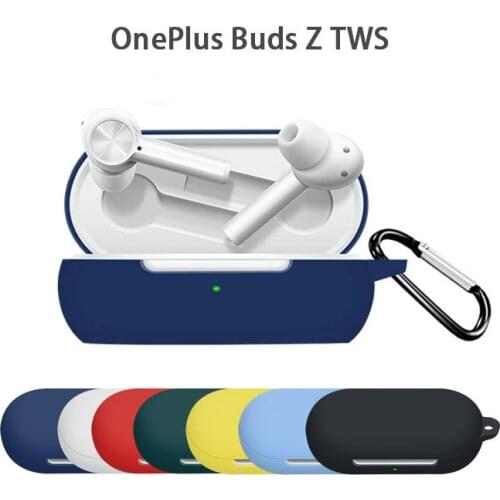 Washable Silicone Protective Cover Shell Anti-fall Earphone Case for OnePlus Buds Z TWS Wireless Bluetooth Earphones Accessories
