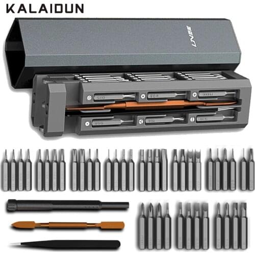 KALAIDUN 44 In 1 Screwdriver Set Precision Magnetic Bits Torx Screw Driver Kit Dismountable Tool Case For Watch PC Phone Repair