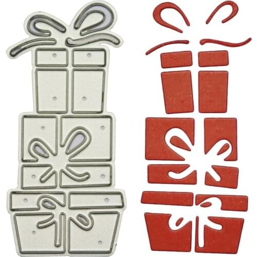Gift Box Shape Die Cut Handmade DIY Paper Card Craft Metal Embossing Template Scrapbooking Cutting Dies