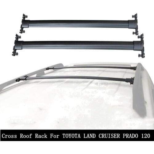 Cross Roof Rack For TOYOTA LAND CRUISER PRADO 120 2003-2009 Aluminum Rails Bar Luggage Carrier Bars top bar Racks Rail Boxes
