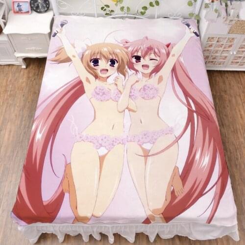 Anime Hidan no aria characters sexy girl Kanzaki Holmes Aria Rico bed milk fiber sheet & flannel blanket summer quilt 150x200cm