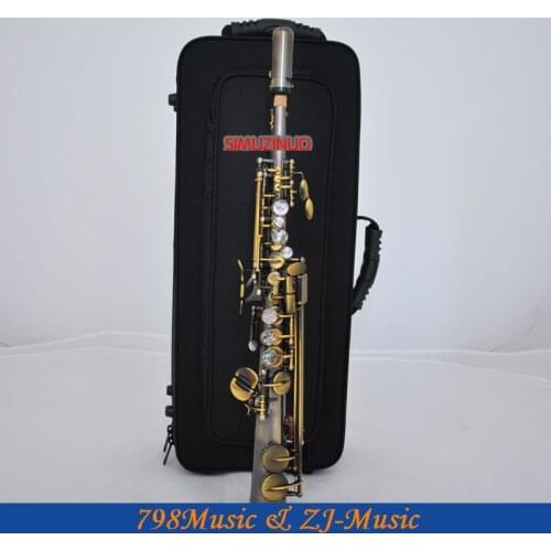 Professional Antique Brass Eb Sopranino saxophone sax low Bb to high E-Abalone Buttons