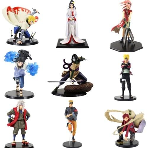 Naruto Shippuden Uzumaki Jiraiya Namikaze Minato Orochimaru Snake Hinata Figurine Buroto PVC Action Figure Collection Model Toys