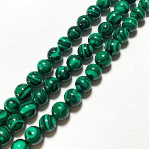 Malachite Bead 4/6/8/10 Mm Round Loose Beads for Jewelry Making Necklace DIY Bracelets Accessories