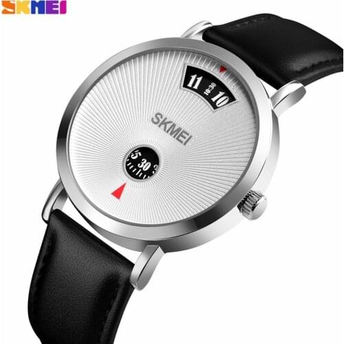 SKMEI Business Men Quartz Watch Simple Style Waterproof Stainless Steel/Leather Strap Fashion Wristwatches relogio masculino