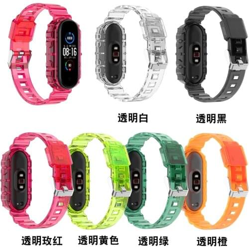 For Xiaomi Mi Band 5 4 3 6 TPU Wristband Bracelet Replacement For Xiaomi Band 4 MiBand 5 4 3 6 Wrist Colorful TPU Strap
