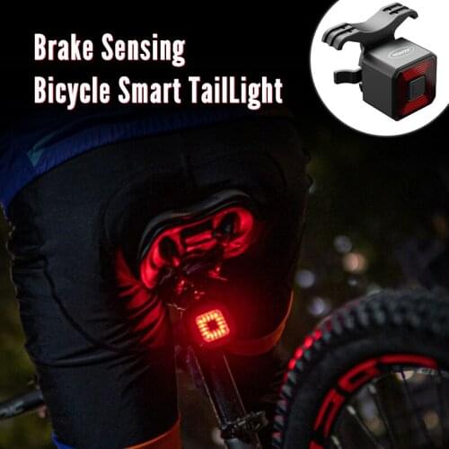 LED Bicycle Light Waterproof Smart Bike Rear Taillight USB Charge Brake Induction Stop Brake Sensing Light Bike Accessories