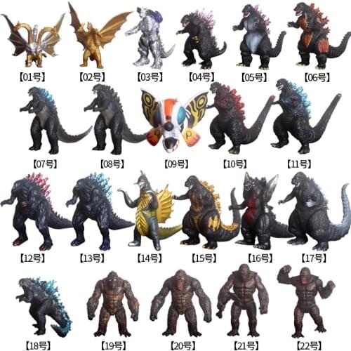 Trumpet Burning Godzila Toho King Ghidorah Movie Toy Hand-made Model Soft Glue Monster King Mechanical Doll