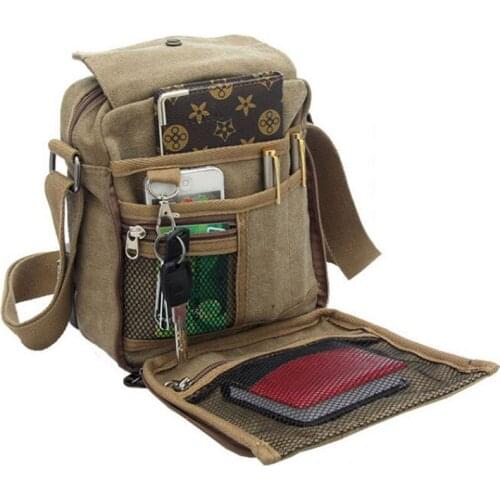 High Quality Men Canvas Bag Casual Travel Mens Crossbody Bag Luxury Male Messenger Bags